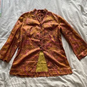 Vintage Handmade Multicolor Paisley Blazer